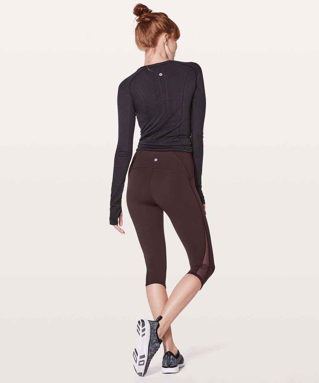 Lululemon Train Times Crop 17" - Black Cherry