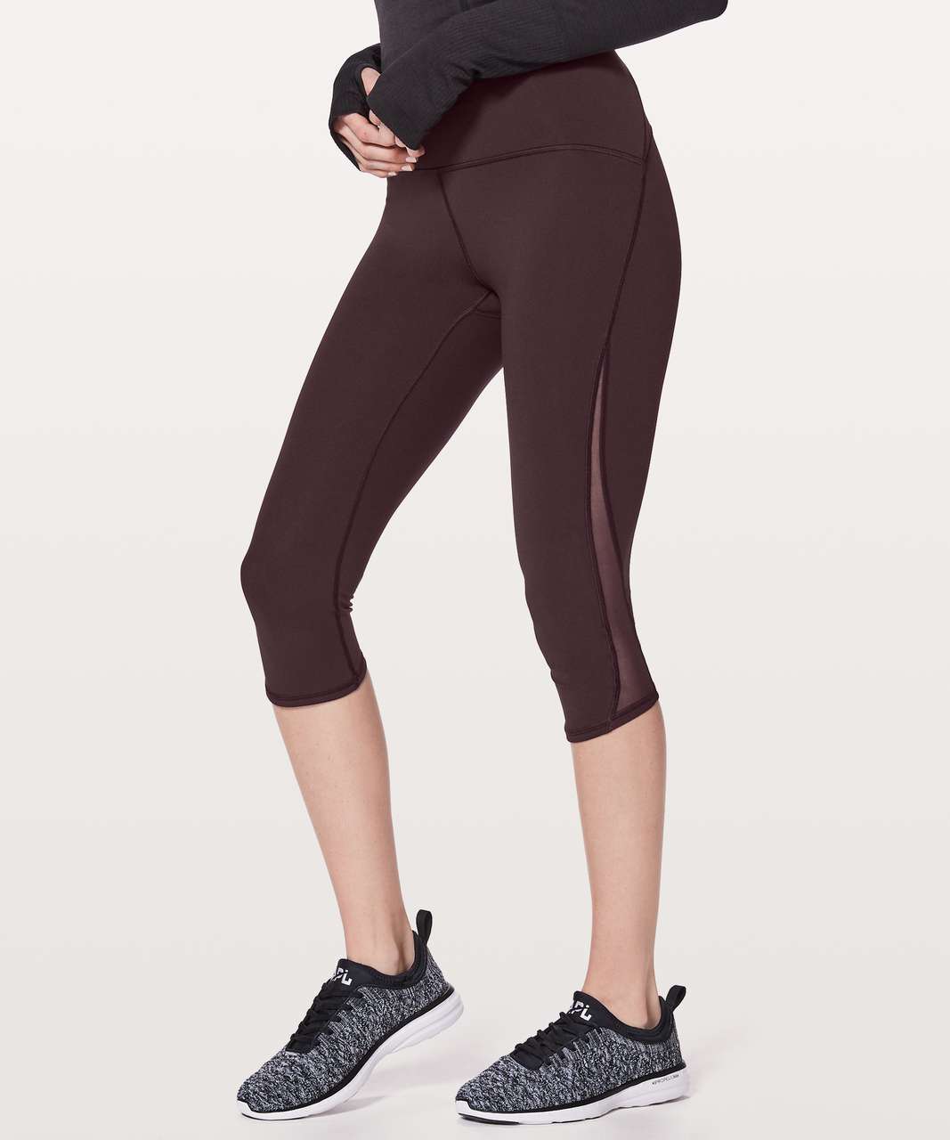 Lululemon Train Times Crop 17" - Black Cherry