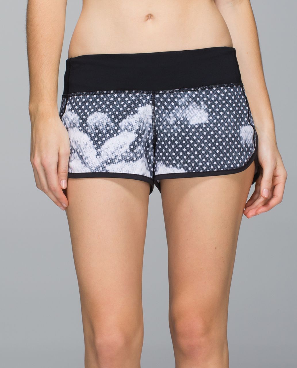 Lululemon Run:  Speed Short *4-way Stretch - Dottie Dream Rose Neutral Blush Black / Black