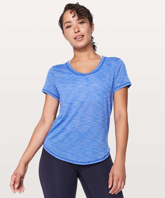 Lululemon Meant To Move Tee - Tiger Space Dye Black White - lulu fanatics