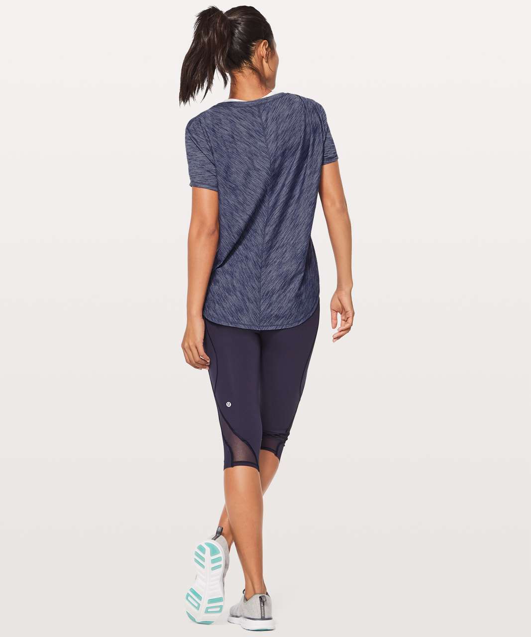 Lululemon Meant To Move Tee - Heathered Hero Blue