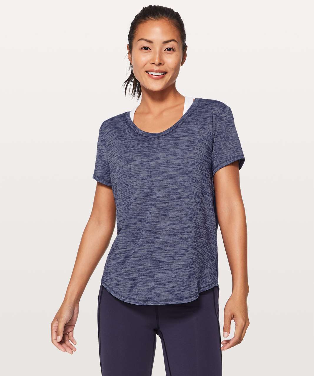 Lululemon Meant To Move Tee - Heathered Hero Blue