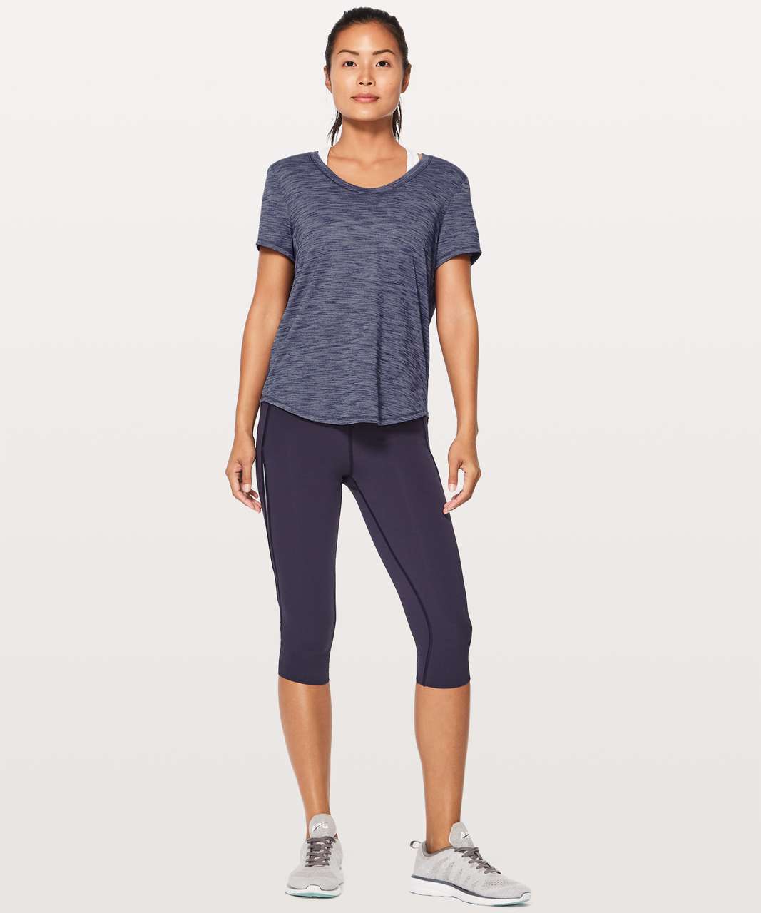 Lululemon Meant To Move Tee - Heathered Hero Blue