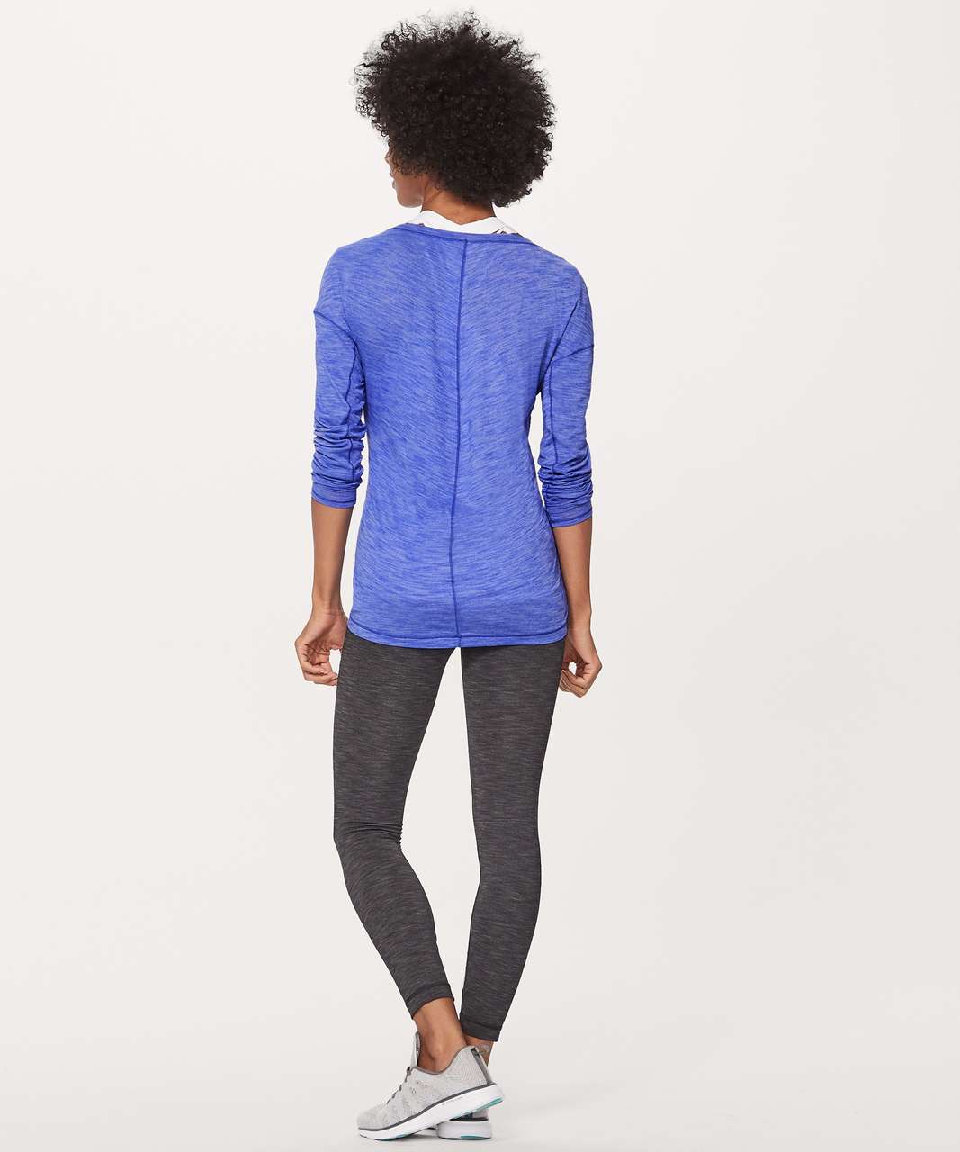 EUC✨Lululemon Stop Drop & Squat Long Sleeve Color:Heathered Blazer Blue  Size 8