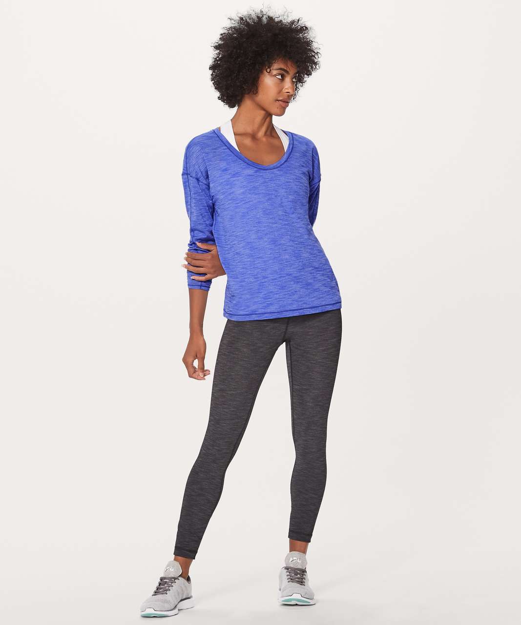 Lululemon Meant To Move Long Sleeve - Heathered Blazer Blue