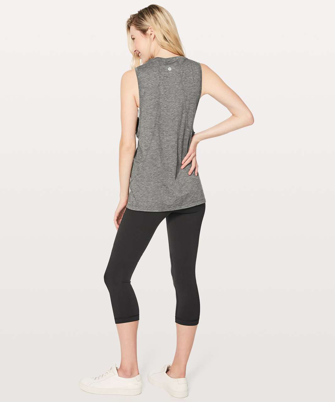 Lululemon Box It Out Tank Expression - Heathered Black - lulu fanatics