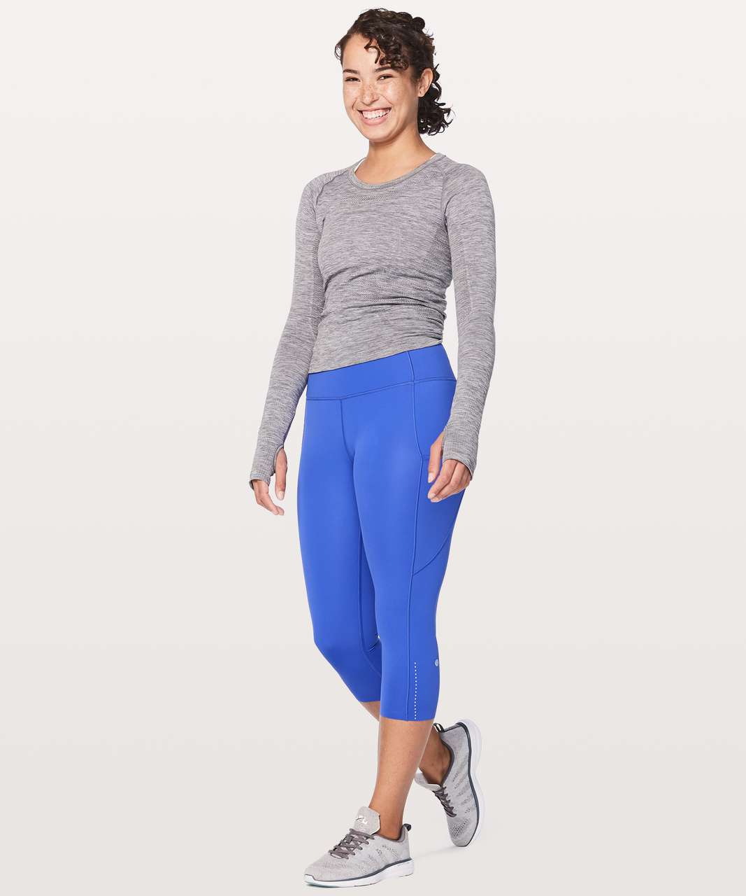 Brand New Lululemon Fast Free HR Crop 23” Nulux Size 12 Symphony Blue. 