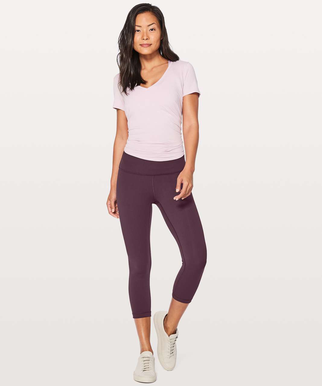 Lululemon Wunder Under Crop (Hi-Rise) 21" - Black Cherry