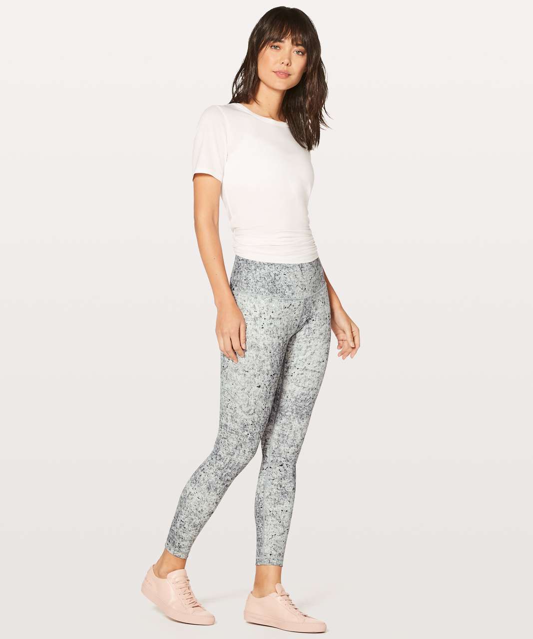 Lululemon Wunder Under Hi-Rise Tight Liquid Platinum Alpine White Multi Size  6