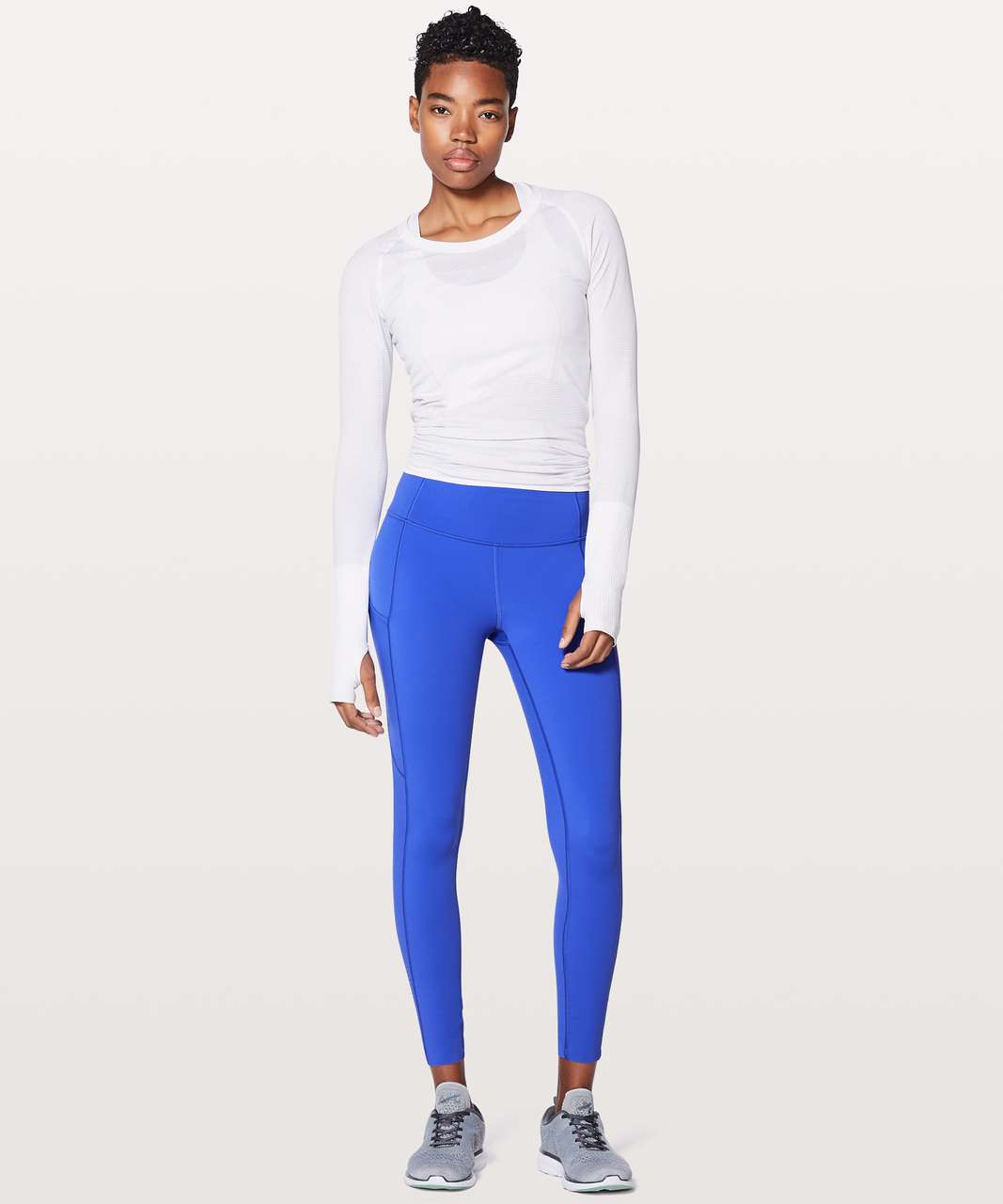 NWT! LULULEMON FAST AND FREE TIGHT 25 *NULUX City Grit White Blue Fog, Size: 2