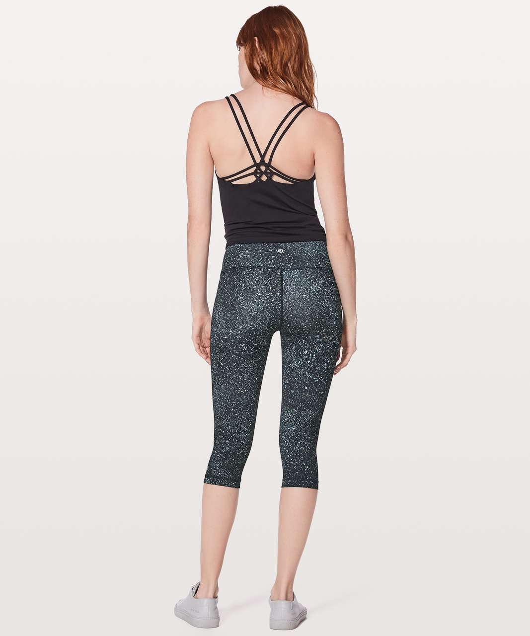 LULULEMON Wunder Under 28 Tight Shine 2 4 6 8 Logo Flourish Blk