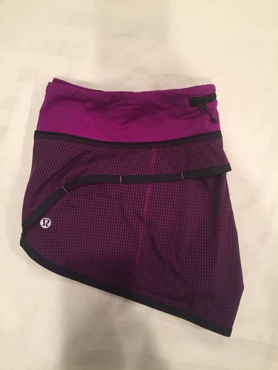 Lululemon Speed Short - Eighth Gingham Black Tender Violet