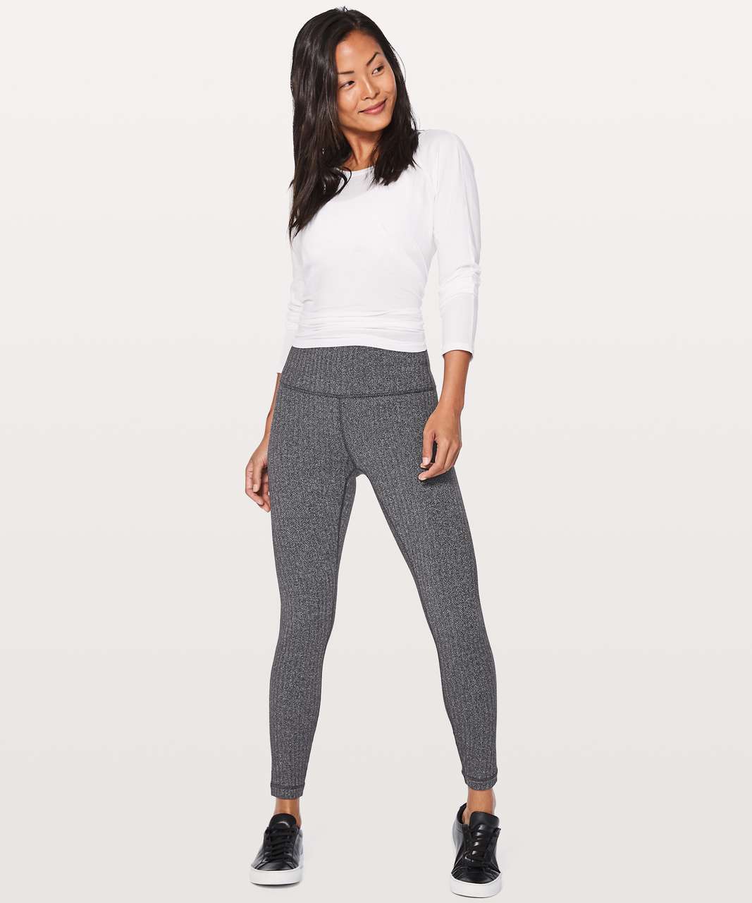 Lululemon Wunder Under Hi-Rise 7/8 Tight *25 - Heathered Black - lulu  fanatics