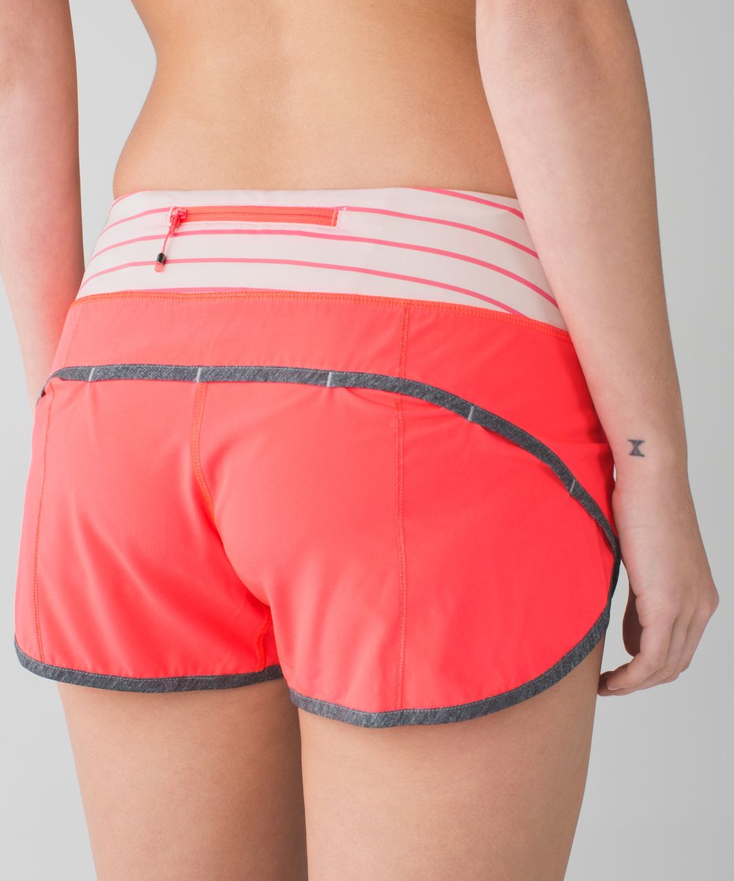 Lululemon Speed Short *4-way Stretch 2.5" - Electric Coral / Quiet Stripe Butter Pink Electric Coral / Heathered Texture Printed Greyt Deep Coal