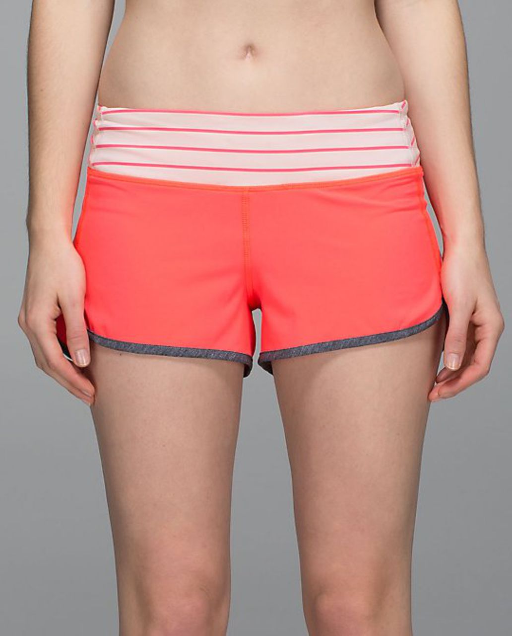 Lululemon Speed Short *4-way Stretch 2.5 - Electric Coral / Quiet Stripe  Butter Pink Electric Coral / Heathered Texture Printed Greyt Deep Coal - lulu  fanatics