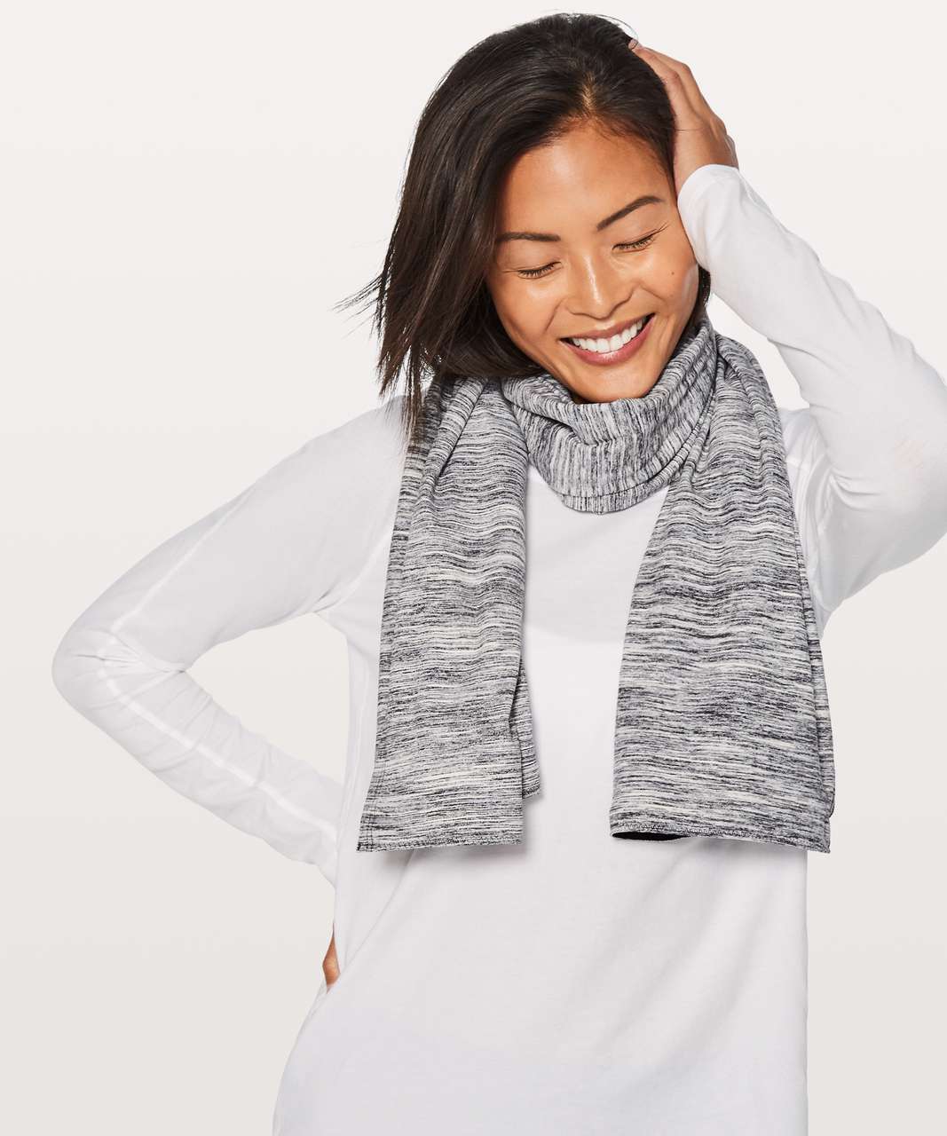 Lululemon Vinyasa Scarf *Rulu - Space Dye Camo Black White