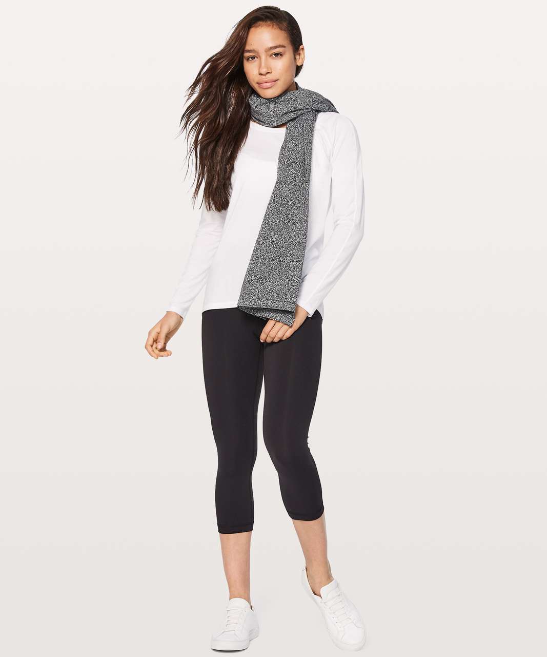 Lululemon Vinyasa Scarf *Rulu - Reconnect Jacquard Running Luon White Black