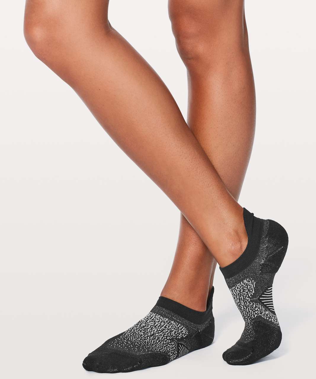 Lululemon Speed Sock *Silver - Black / White / Black