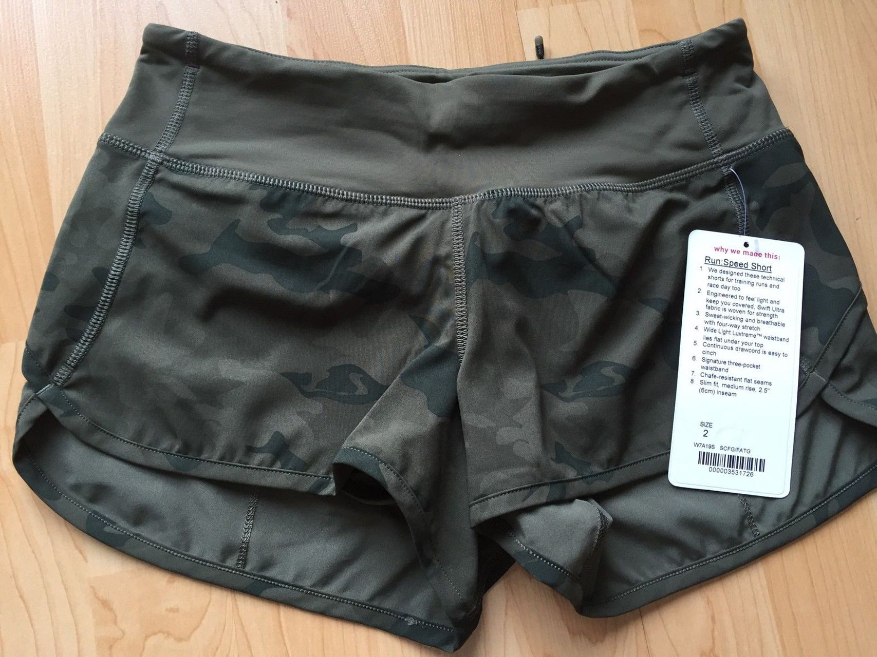 Lululemon Run: Speed Short *4-way Stretch - Savasana Camo 20cm Fatigue ...