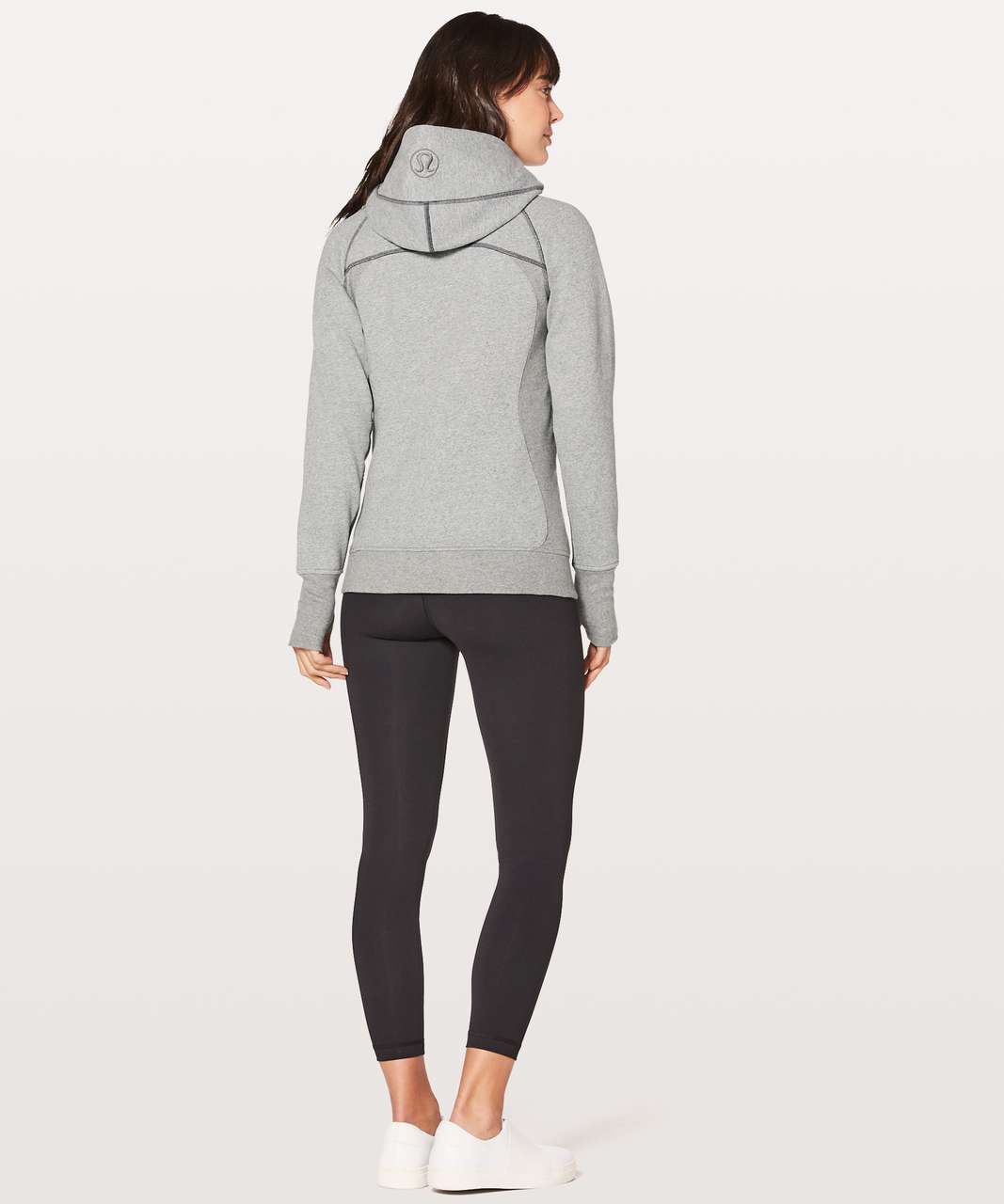 NEW LULULEMON Scuba Oversized Funnel Neck Half-Zip M/L GREY SAGE RARE!!