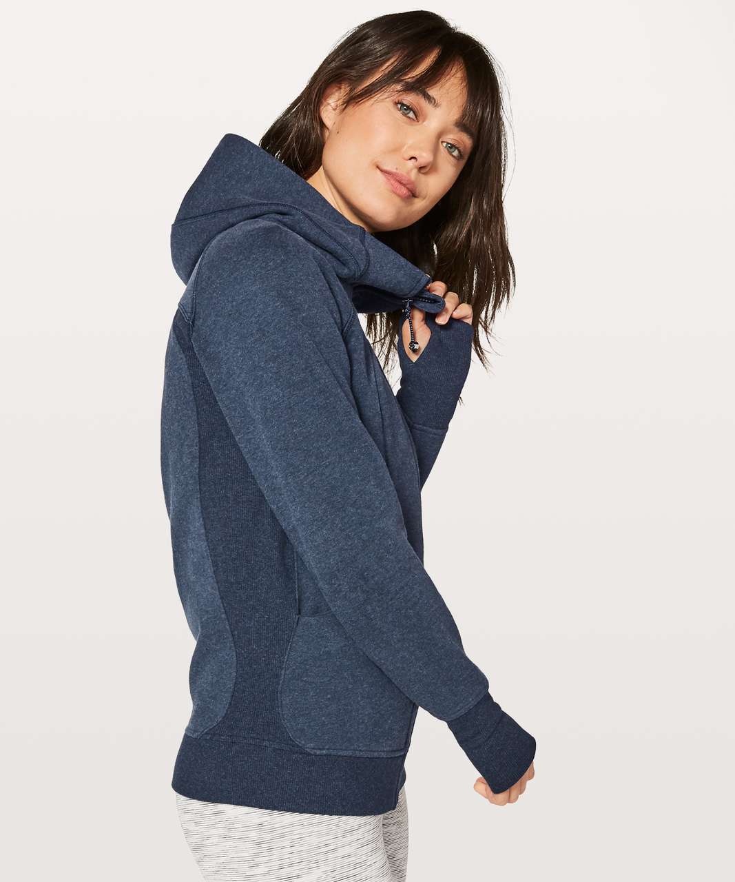 Lululemon Scuba Hoodie *Classic Cotton Fleece - Heathered Deep Navy / Deep  Navy - lulu fanatics