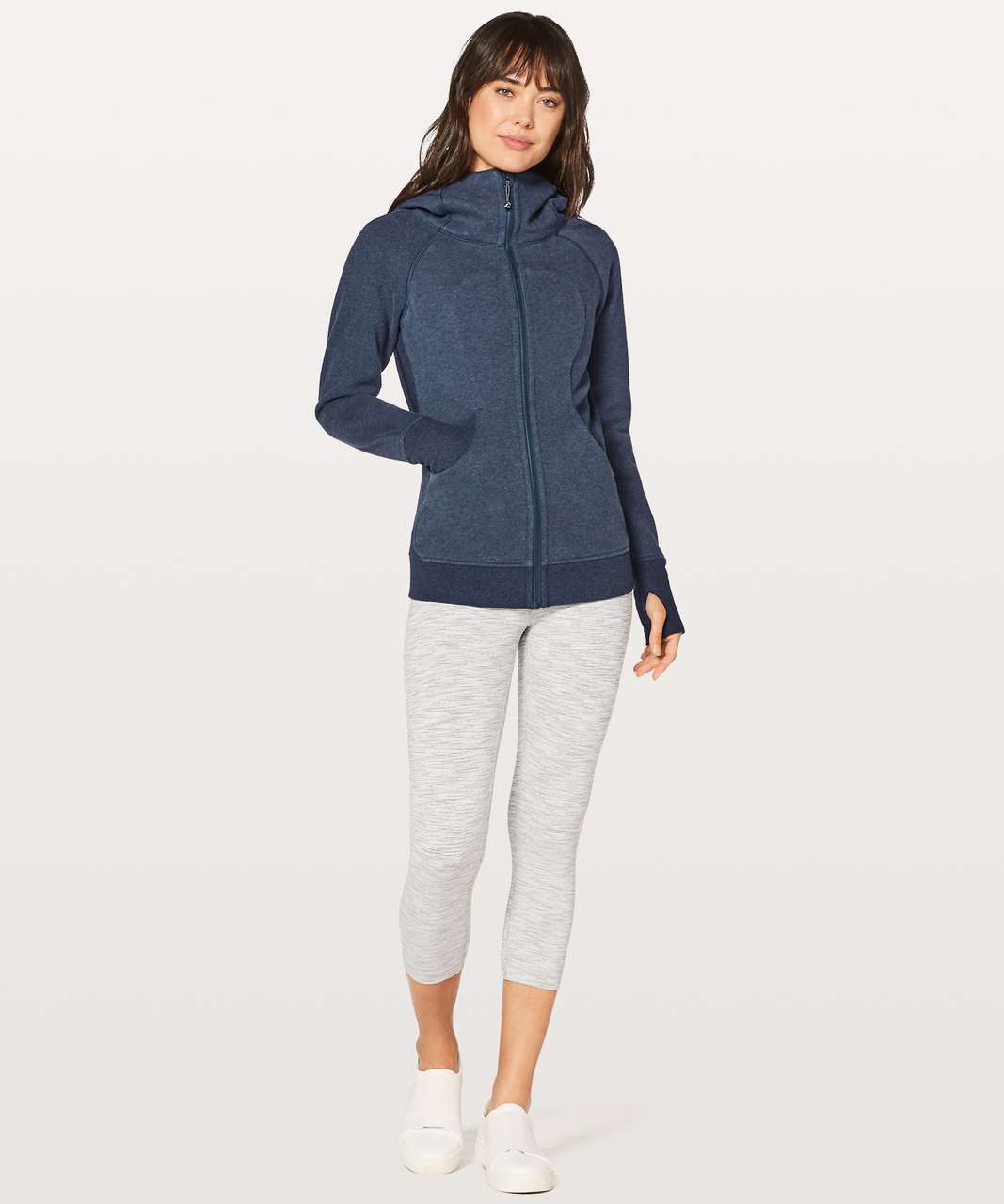 Lululemon Scuba Hoodie *Classic Cotton Fleece - Heathered Deep Navy / Deep Navy