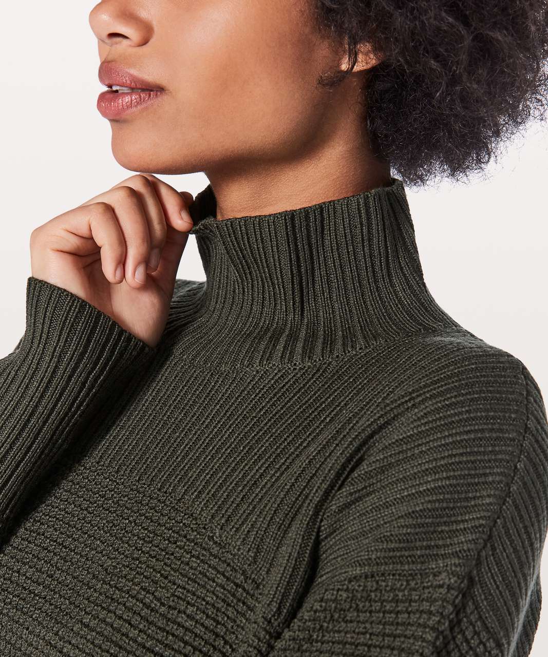 Lululemon Warm & Restore Sweater - Dark Olive