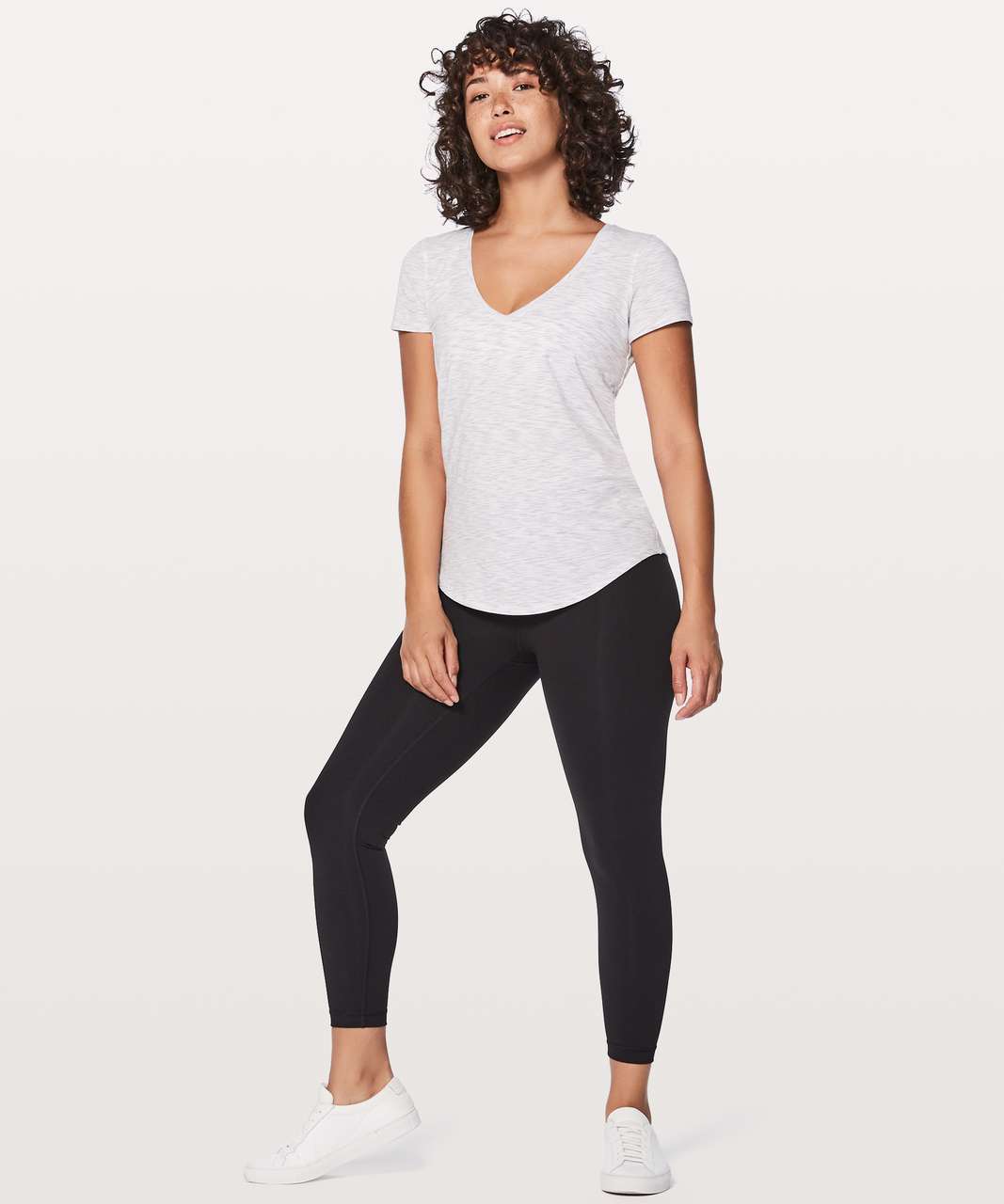 Lululemon Love Tee V - 3 Colour Space Dye Ice Grey Alpine White (First Release)