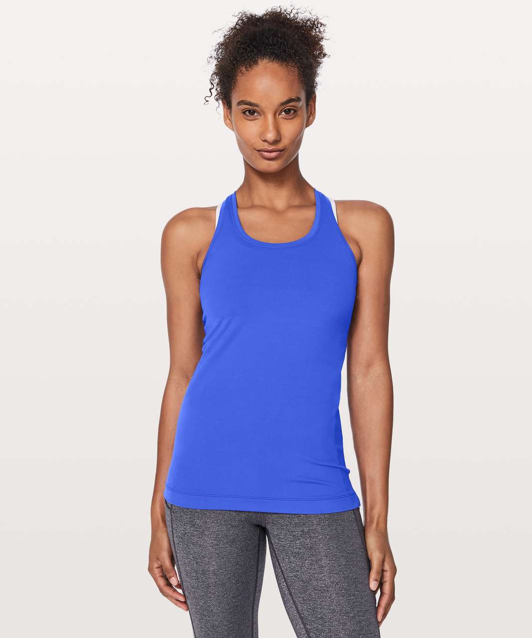 Lululemon Cool Racerback Tank Top Nulu In Blue Linen