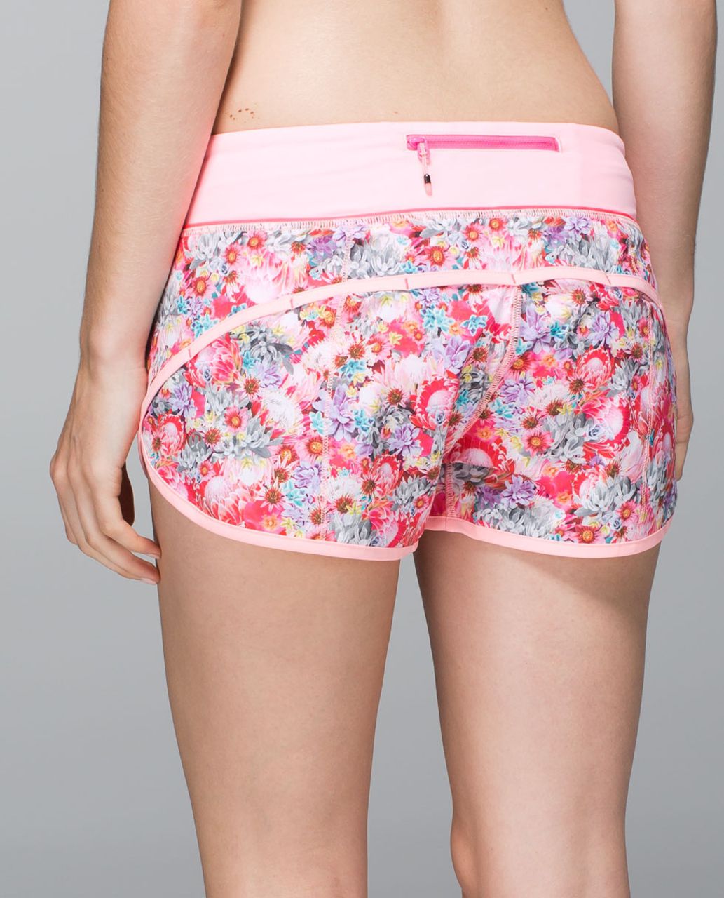 RARE Lululemon Seawheeze Speed Up Short Coral Floral Cherry