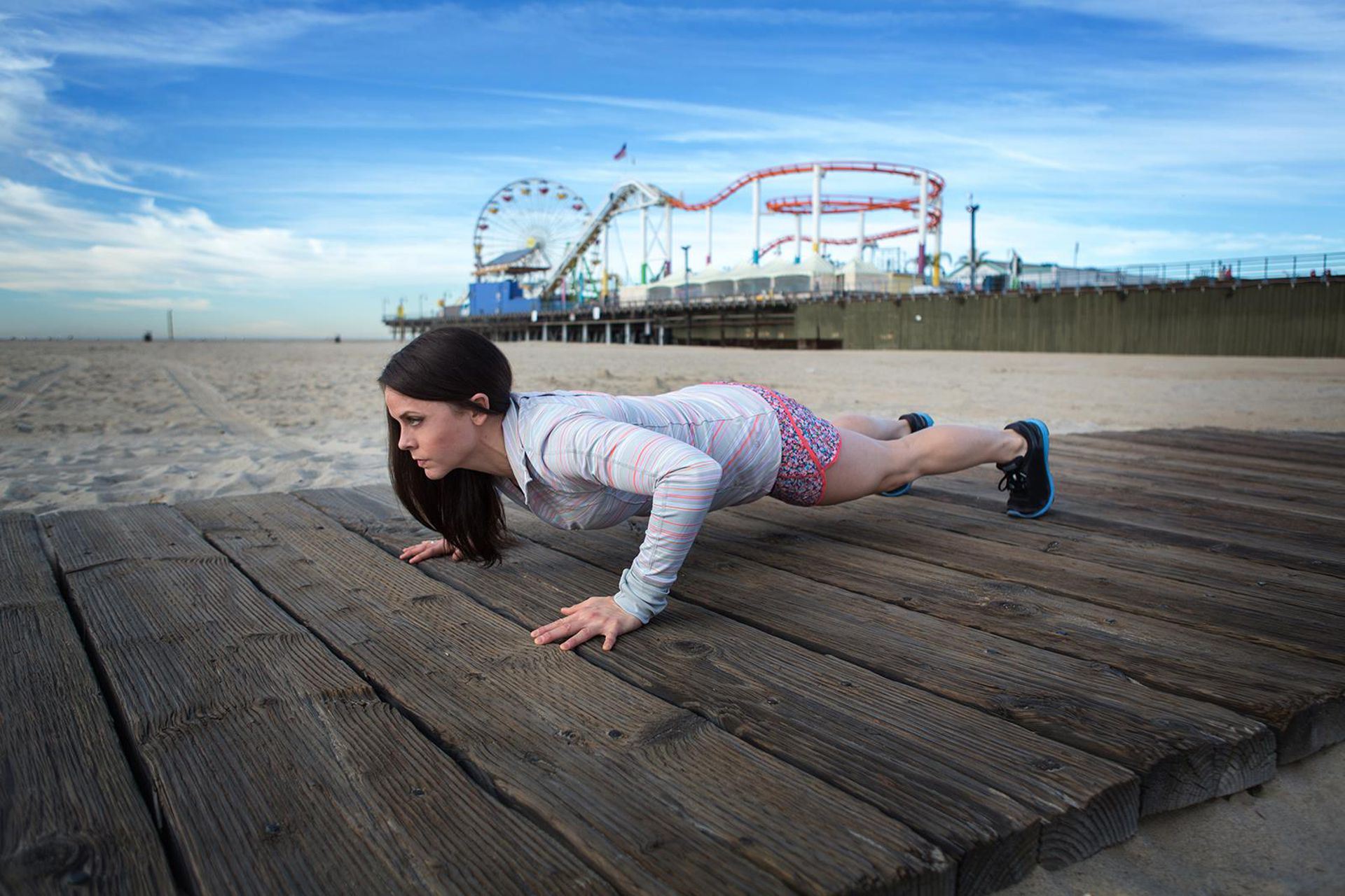 Lululemon Run:  Speed Short *2-way Stretch - Flowabunga Mini Multi / Bleached Coral