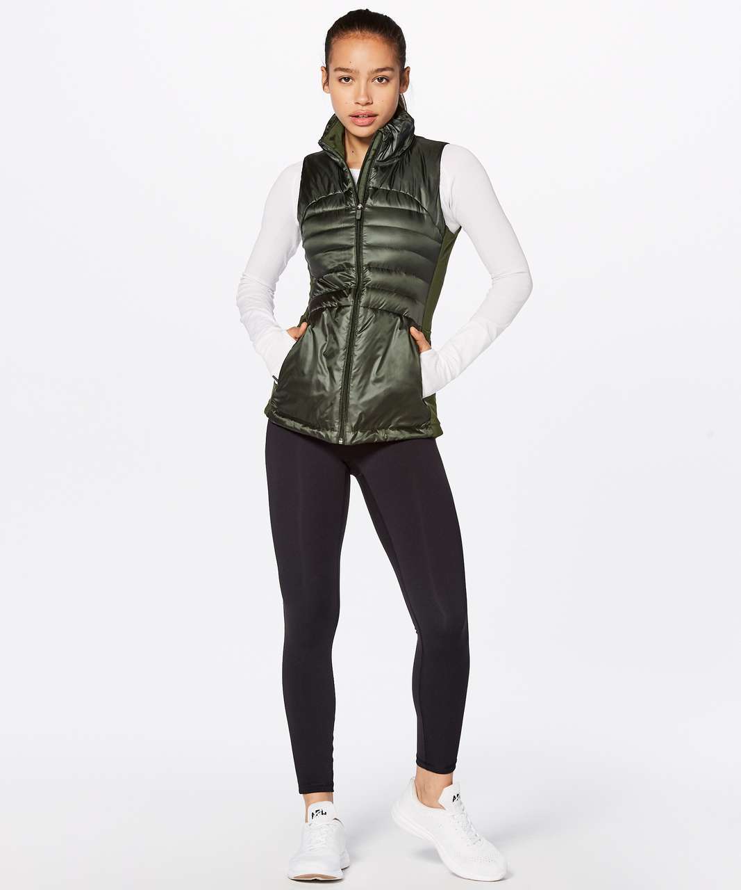 Lululemon Down For A Run Vest II - Gator Green