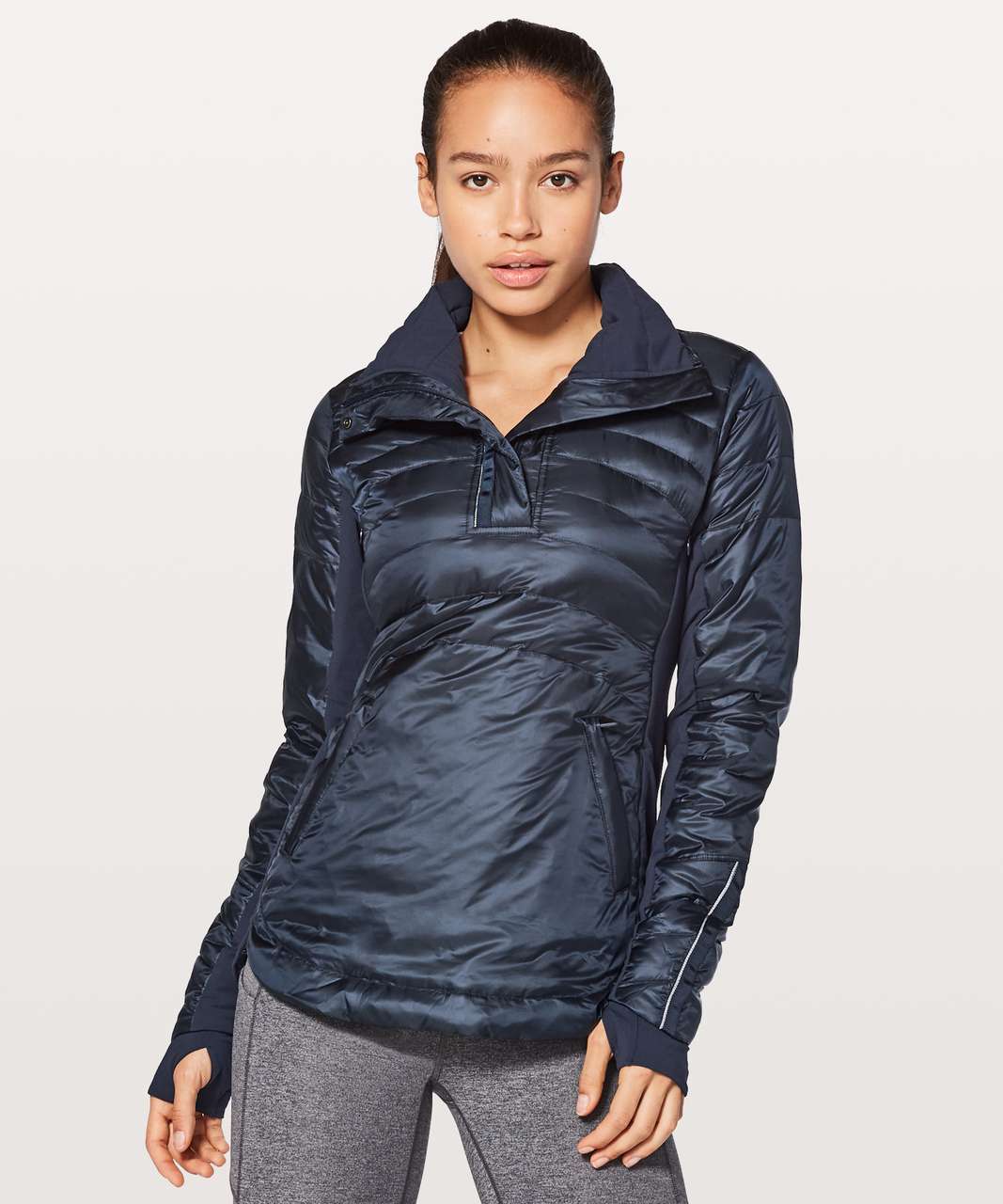 Lululemon Down For A Run Pullover - Forage Teal - lulu fanatics