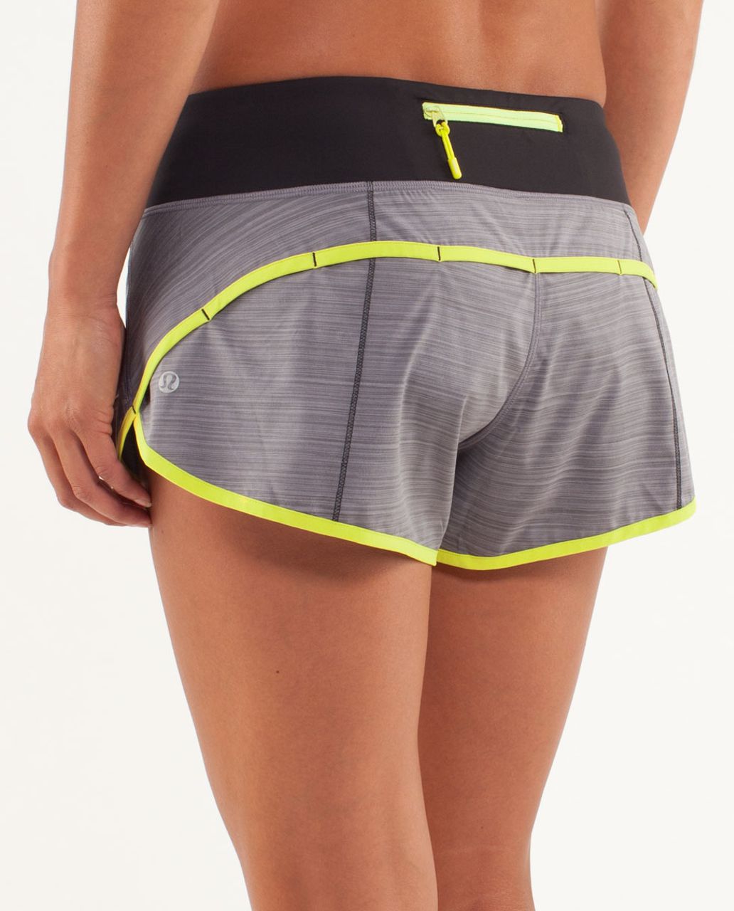 Lululemon Run:  Speed Short - Twisted Stripe Fossil / Split Pea / Black