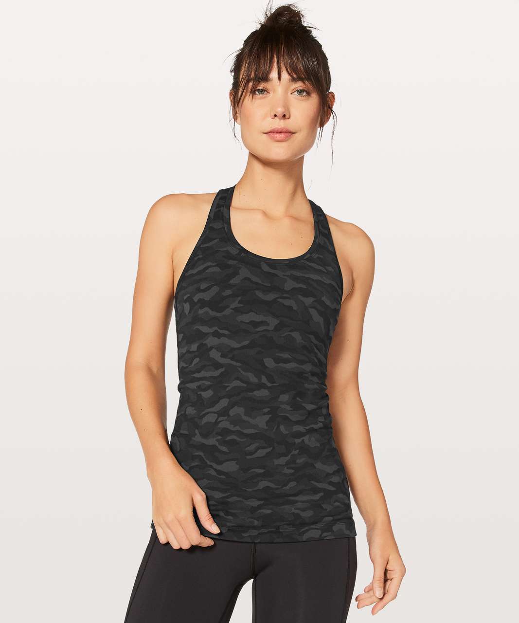 Lululemon Cool Racerback II - Sequoia Camo Print Deep Coal Black 