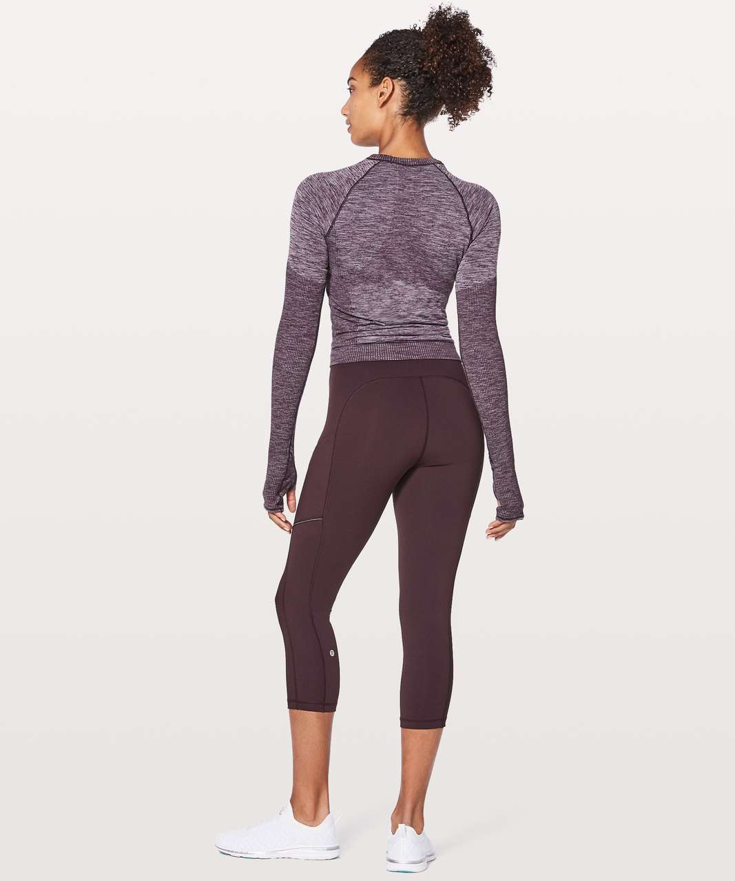 Lululemon Speed Up Crop 21" - Black Cherry