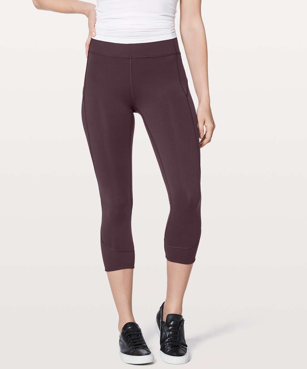 Lululemon In Movement Crop *Everlux 19 - Black Cherry - lulu fanatics