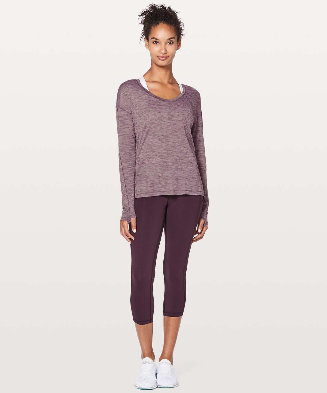 Lululemon Meant To Move Long Sleeve - Heathered Foxglove