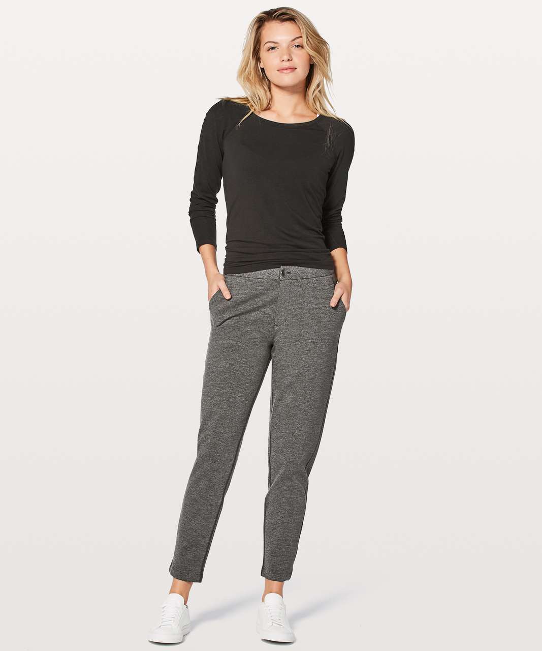 Lululemon City Trek Trouser II Women’s 4 Heathered Black Casual Work  Athleisure