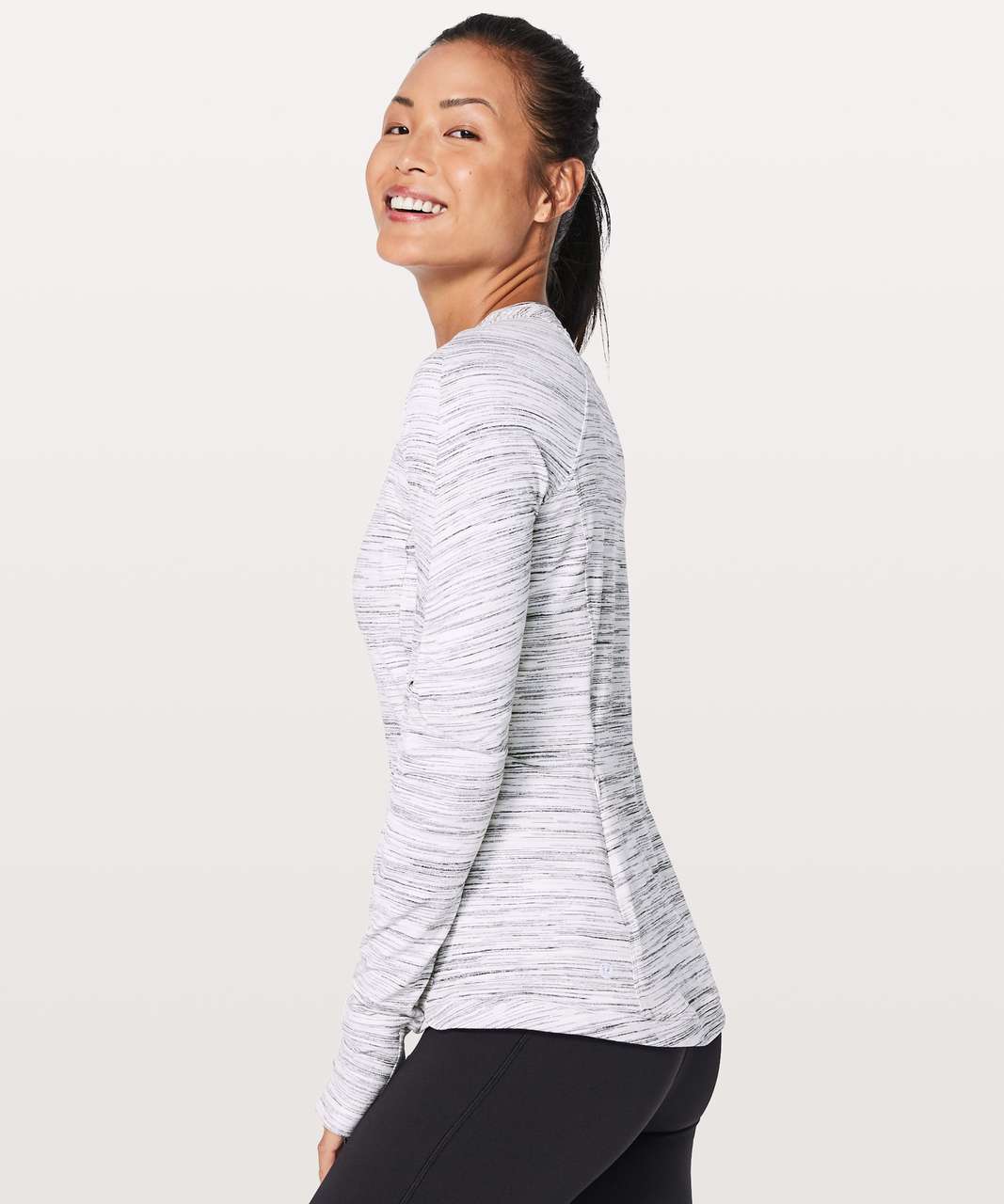 Lululemon Runderful Long Sleeve - Incognito Camo HTR Black - lulu