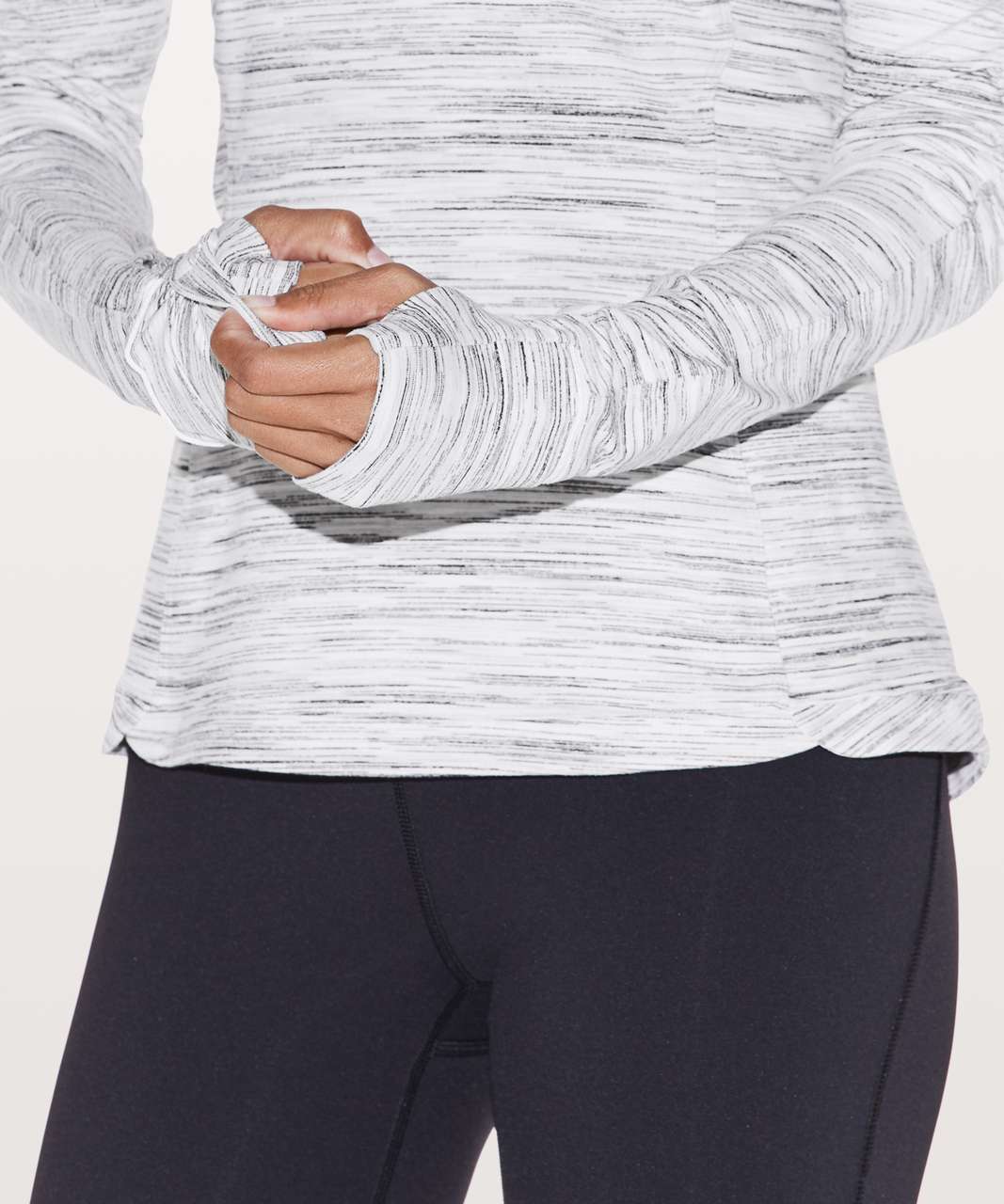 Lululemon Runderful Long Sleeve - Space Dye Camo White Silver Spoon