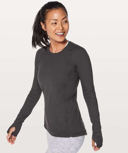 Lululemon Runderful Long Sleeve - Heathered Petrol Blue - lulu