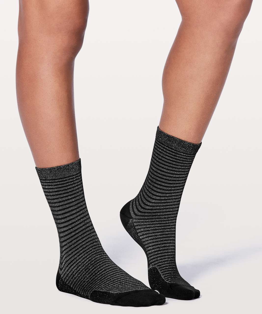 Lululemon Born To Sparkle Sock 3 Pack - Black / Silver