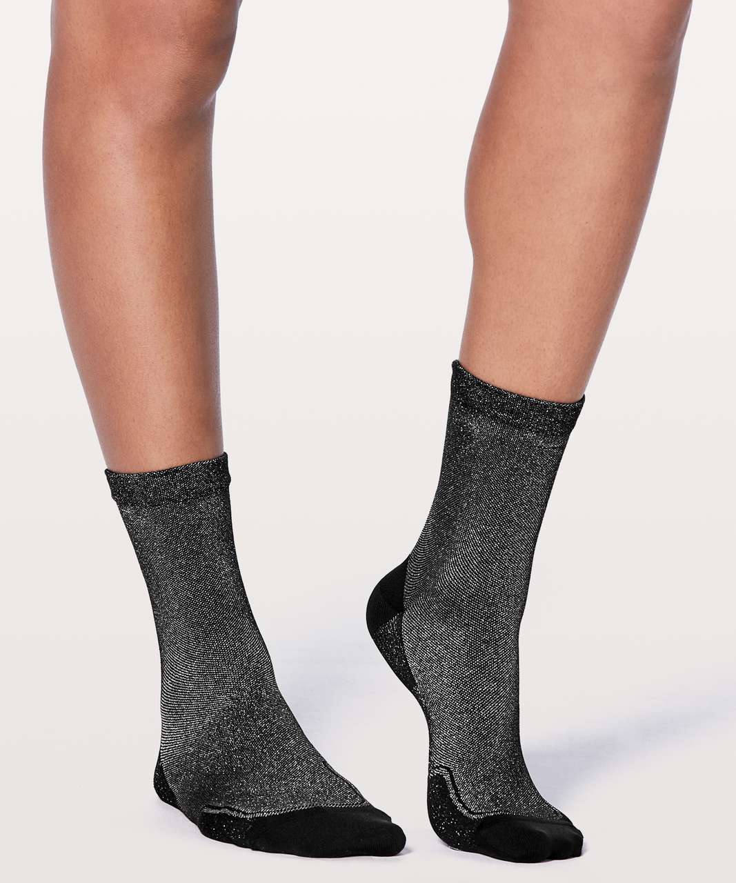 Lululemon Born To Sparkle Sock 3 Pack - Black / Silver