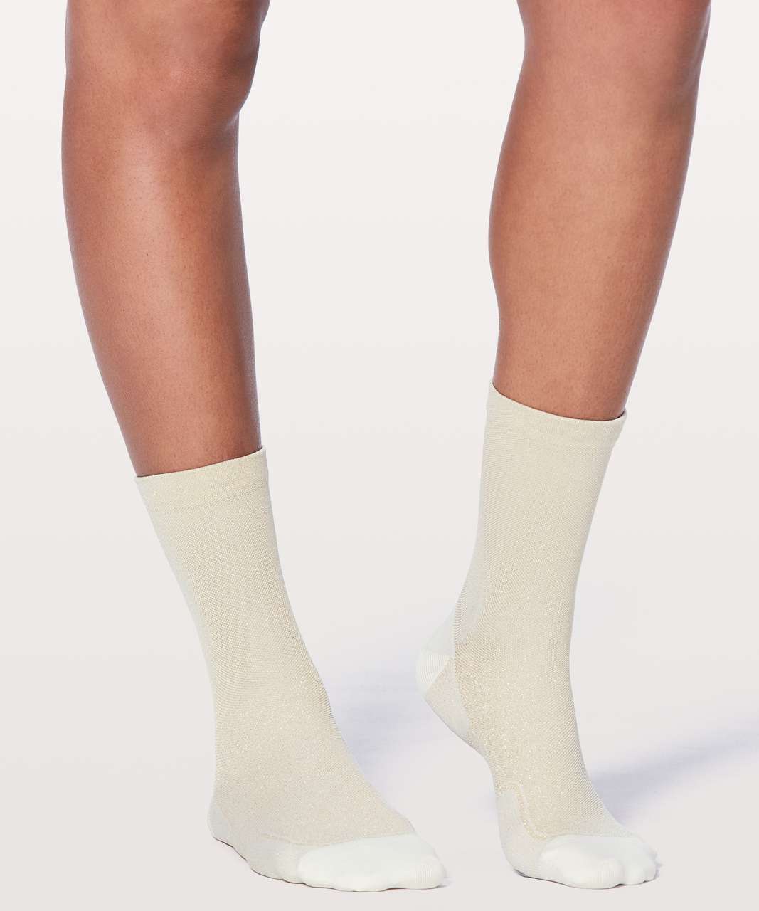 Lululemon Born To Sparkle Sock 3 Pack Cream / Gold lulu fanatics