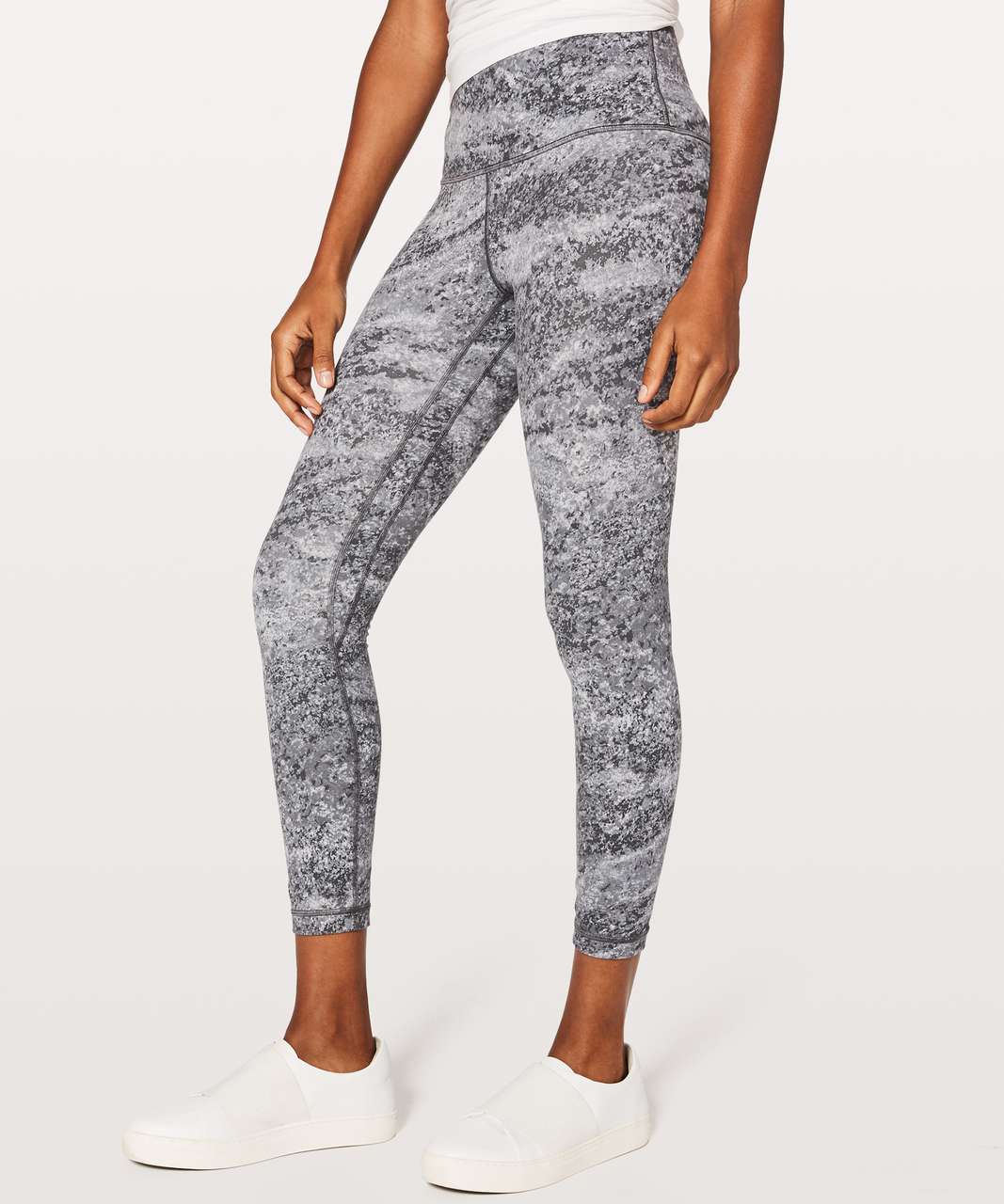 Lululemon Align High Rise Crop 21 Diamond Dye Pitch Grey Graphite Grey Size  8