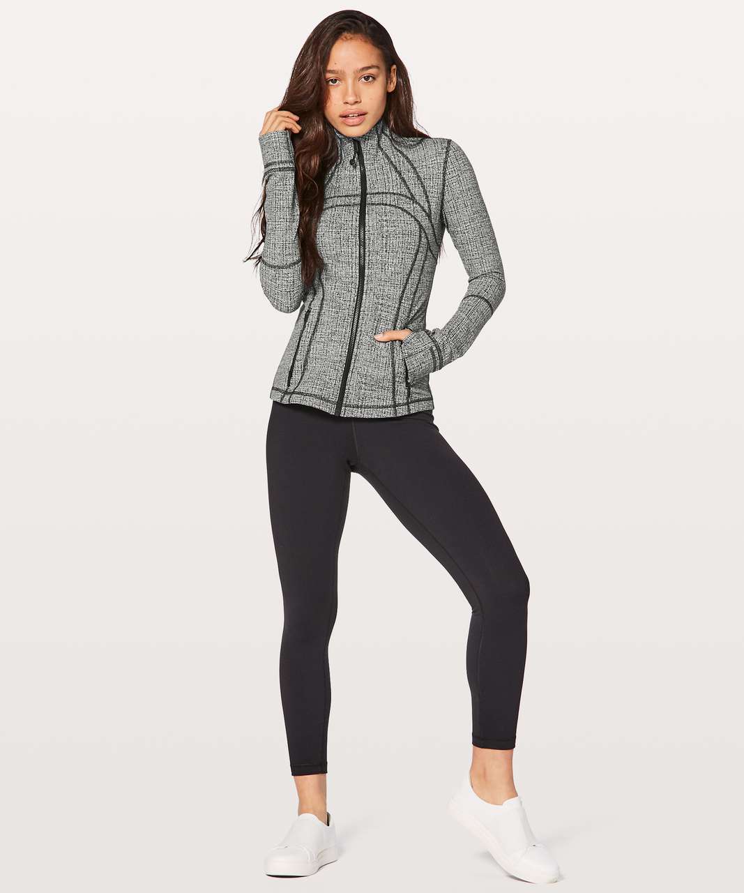 Lululemon Define Jacket - Ritual Jacquard Luon Black White - lulu fanatics