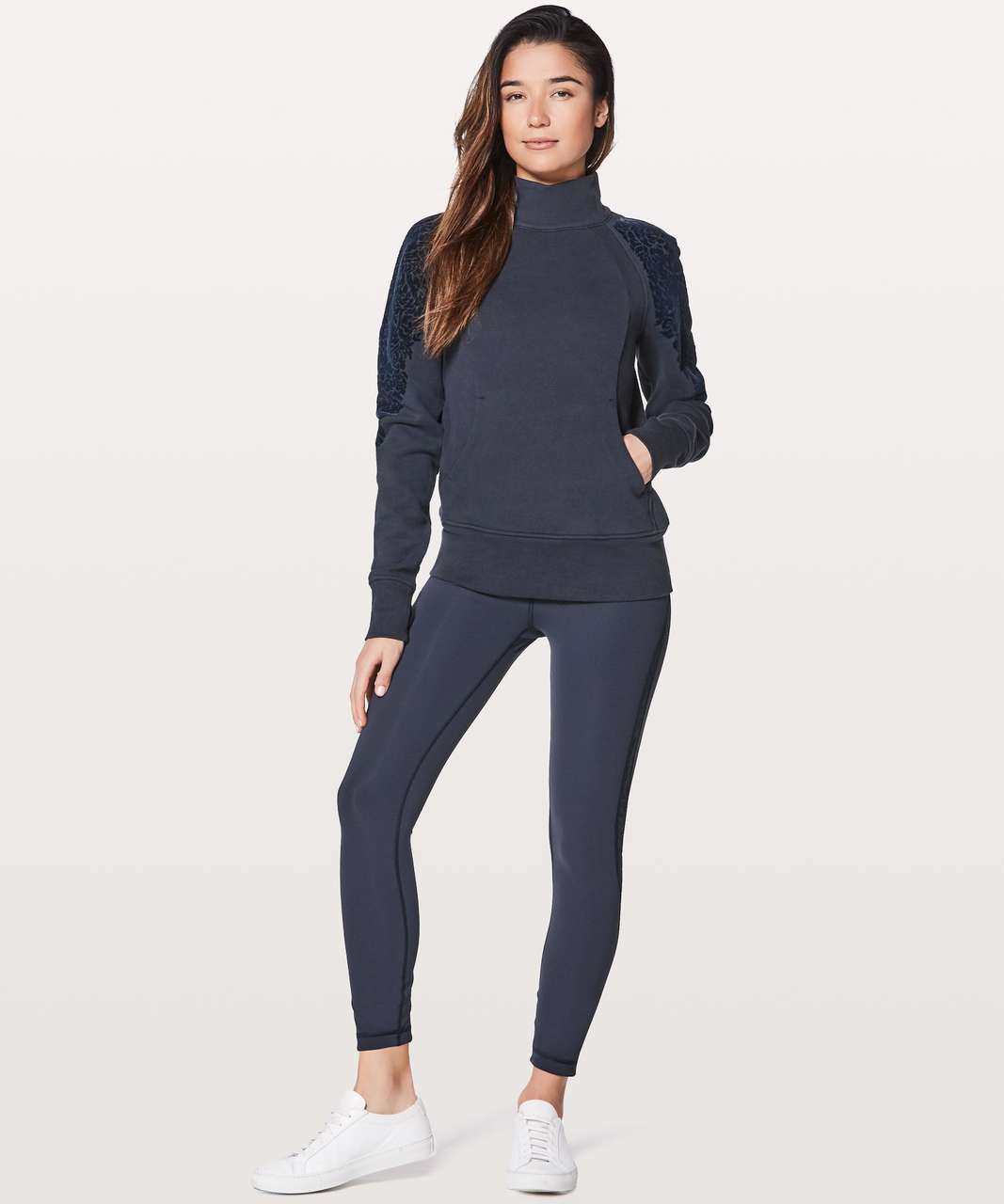 Lululemon Floral Flock Pullover - Midnight Navy