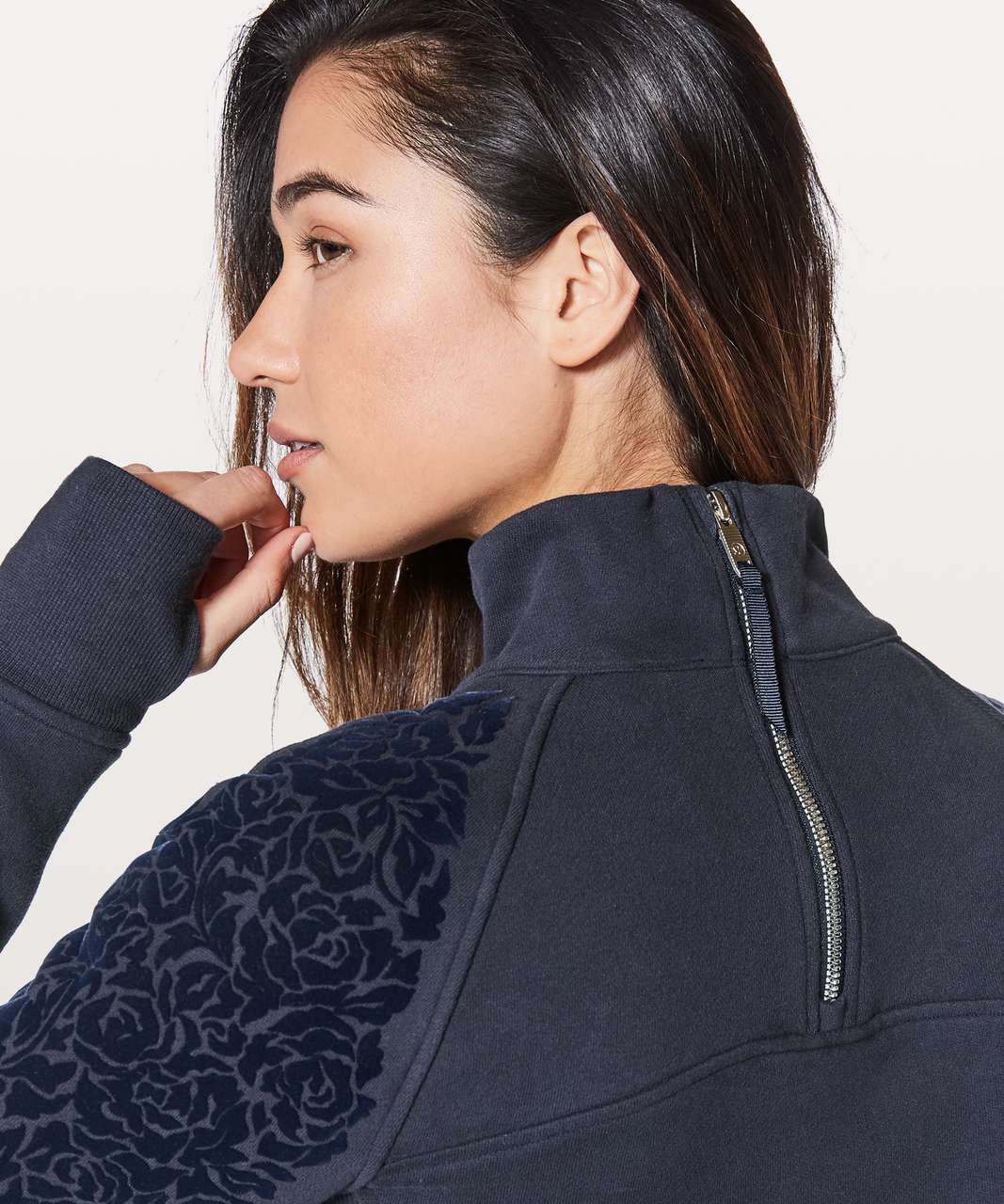 Lululemon Floral Flock Pullover - Midnight Navy