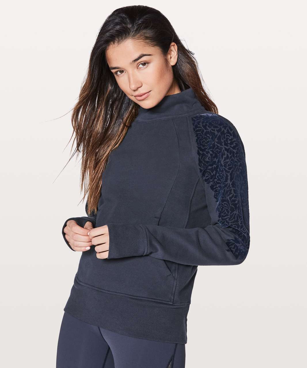 Lululemon Floral Flock Pullover - Midnight Navy